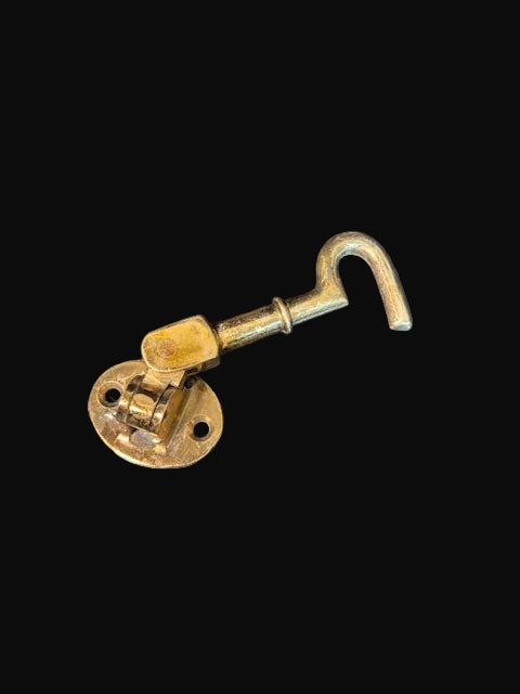 #Solid Brass Casement Window Latch Pivot Hook Sash Lock Architectural Hardware - Annapolis Maritime Antiques