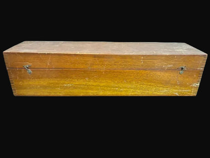 #ADD VENDOR Fuller Cylindrical Slide Rule Calculator in Original Mahogany Case with Literature - Annapolis Maritime Antiques