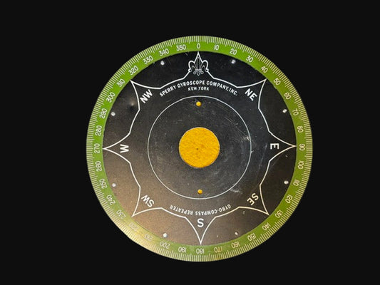 #Sperry Gyroscope Co. Gyro-Compass Repeater Dial Plate – U.S. Navy Ship Navigation