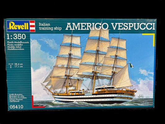 Revell 1:350 Amerigo Vespucci Italian Training Ship Model Kit #05410 – Unbuilt