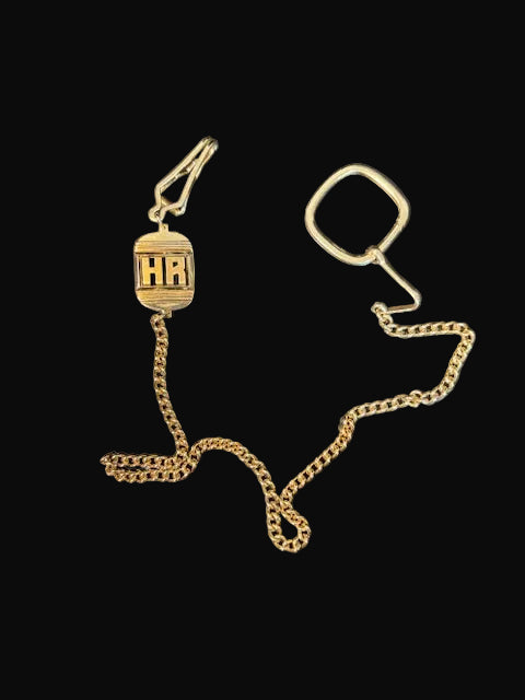 #Maritime Uniform Lanyard Chain HR Marked Nautical Watch or Bosun Whistle Chain - Annapolis Maritime Antiques