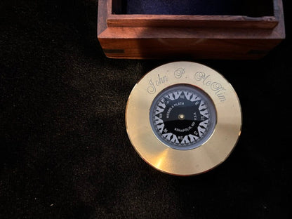 Weems & Plath Brass Desk Compass in Hardwood Presentation Box – Annapolis, Maryland