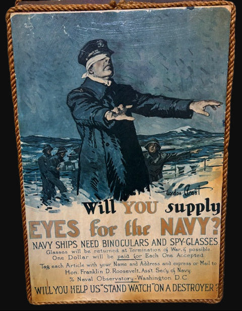 #U.S. Navy WWI Poster Reproduction – Lawson Wood “Eyes for the Navy”