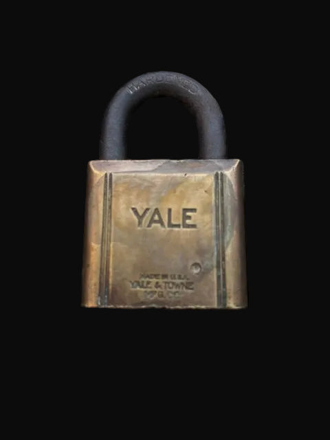 Yale Brass Padlock Made in USA Industrial Lock