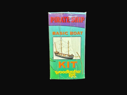 Pirate Ship Wooden Boat Kit – Woodkrafter Kits Basic Boat Kit – Model 000108