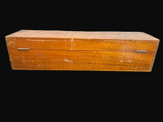 #ADD VENDOR Fuller Cylindrical Slide Rule Calculator in Original Mahogany Case with Literature - Annapolis Maritime Antiques