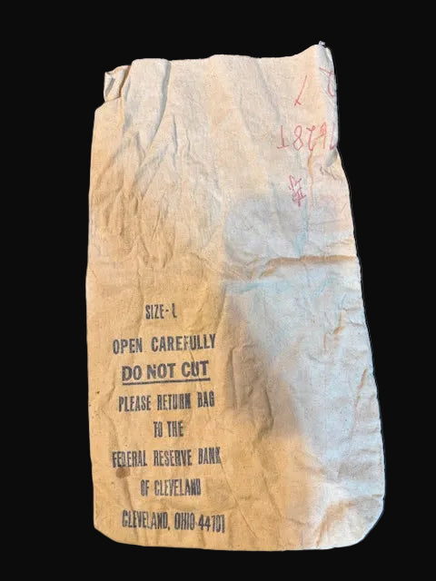 #Federal Reserve Bank Canvas Money Bag • Cleveland, Ohio - Annapolis Maritime Antiques