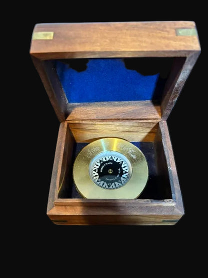 Weems & Plath Brass Desk Compass in Hardwood Presentation Box – Annapolis, Maryland