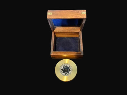 Weems & Plath Brass Desk Compass in Hardwood Presentation Box – Annapolis, Maryland