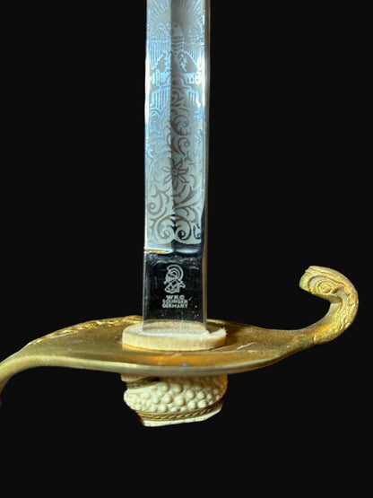 German Naval Officer Dress Sword with Scabbard – WKC Solingen