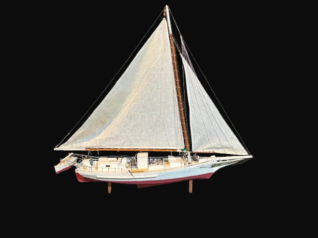 Chesapeake Bay Skipjack Model – Willie L. Bennett (1899) – Museum-Quality Display - Annapolis Maritime Antiques