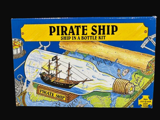 Pirate Ship in a Bottle Kit – Woodkrafter Kits Model 1-3305 1984 - Annapolis Maritime Antiques