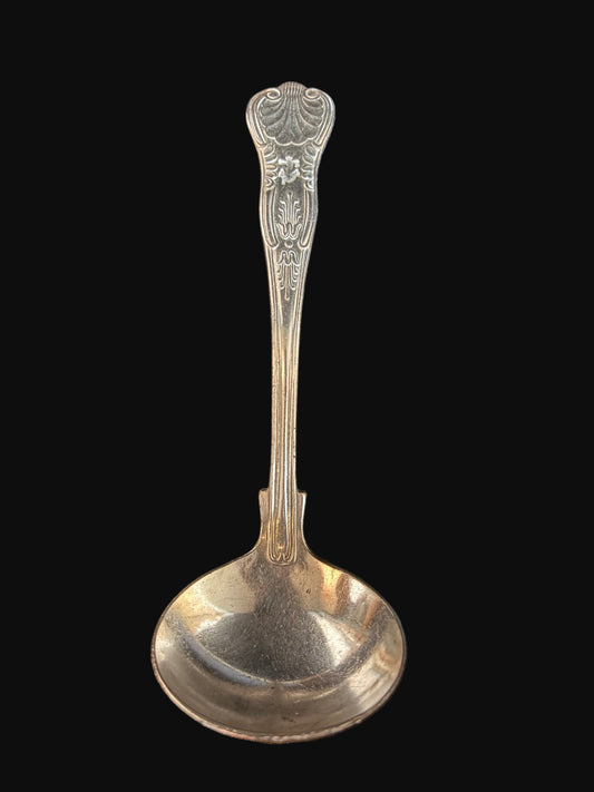 #U.S. Navy Silver-Plated Soup/Sauce Ladle – Marked “USN”