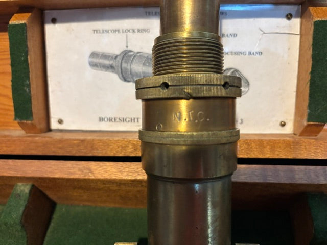 WWII Era U.S. Navy Mk VIII Mod. 3 Boresight Telescope in Fitted Wooden Case - Annapolis Maritime Antiques