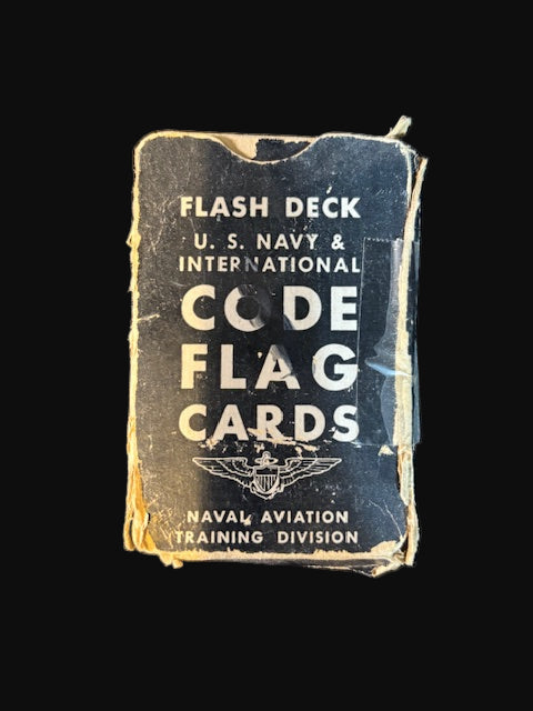 #WWII U.S. Navy Aviation Training Flash Deck Code Flag Cards – Device No. 5-ILL “Restricted”