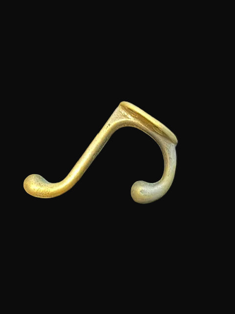 Double Utility Hook Nautical Wall Hardware - Solid Brass