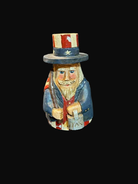 #Blue Sky Clayworks Uncle Sam Figurine – 1999 Patriotic Americana Decor - Annapolis Maritime Antiques