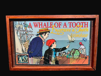 “A Whale of a Tooth” Scrimshaw Engraving Kit – Authentic Models (wooden box)