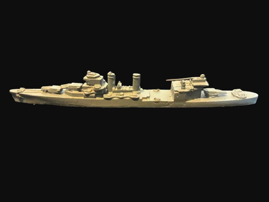 Cast Metal WWII Naval Destroyer Miniature Warship Model