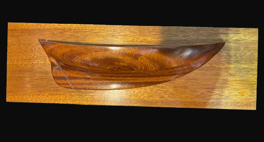 #Large Hand-Carved Hardwood Half Hull Yacht Model Nautical Wall Display 24" - Annapolis Maritime Antiques