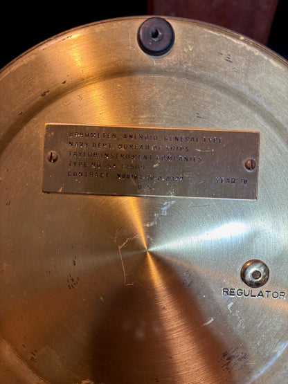 U.S. Navy Aneroid Barometer – Taylor Instrument Companies – Bureau of Ships - Annapolis Maritime Antiques
