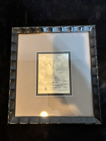 John Moll Chesapeake Sloop J.T. Leonard Framed Maritime Print Chesapeake Bay Art - Annapolis Maritime Antiques