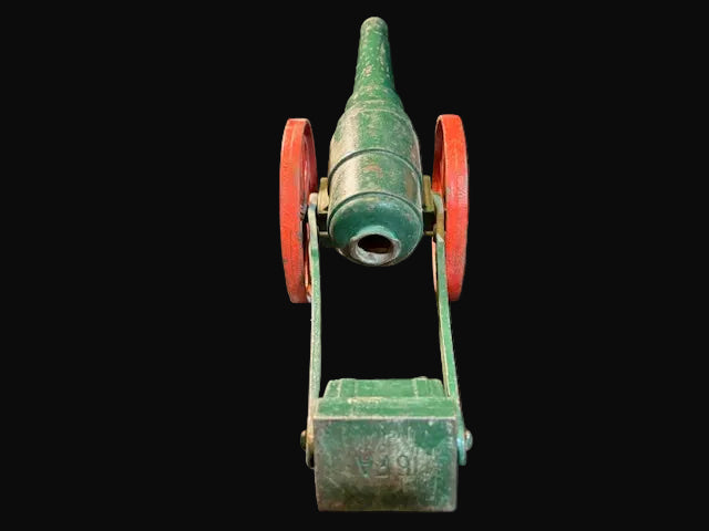 #Large 23″ Antique Cast Iron Toy Cannon 16FA – Original Paint - Annapolis Maritime Antiques
