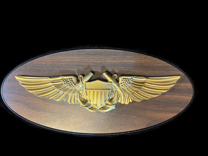#WWII U.S. Army Air Forces Navigator Wings Commemorative Wall Plaque – L & B Products