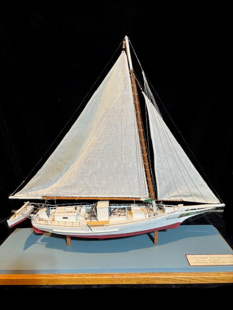Chesapeake Bay Skipjack Model – Willie L. Bennett (1899) – Museum-Quality Display - Annapolis Maritime Antiques