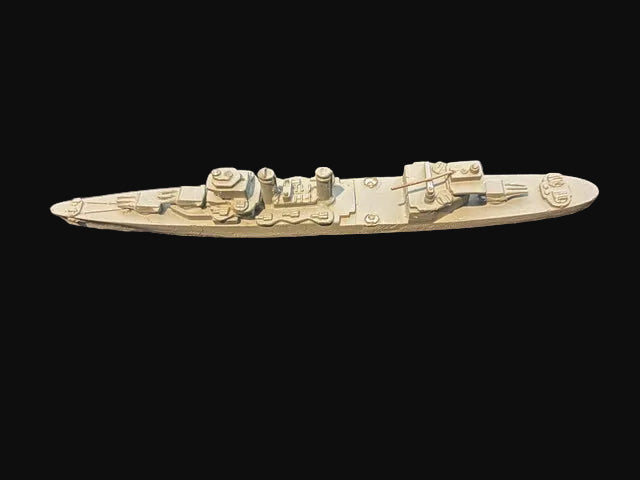 Cast Metal WWII Naval Destroyer Miniature Warship Model