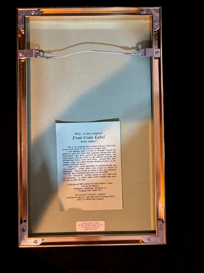 #Cruiser Brand Fruit Crate Label – Framed – Keen Fruit Corporation, Frostproof, FL (1920s–1950s)