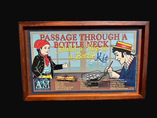 Passage Through a Bottle Neck – Ship in a Bottle Craft Kit – Authentic Models – Wooden Box