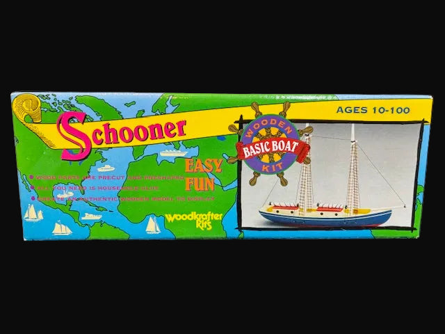 Schooner Wooden Boat Kit – Woodkrafter Kits “Basic Boat Kit” – Model 000101