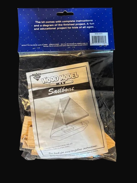 Wooden Sailboat Model Kit – Beginner Craft – Pre-Cut Wood – Kids / Classroom - Annapolis Maritime Antiques