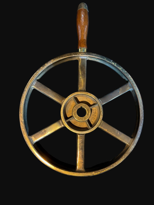 #Ship Winch Wheel, Brass– Markey Seattle Nautical Marine Hardware