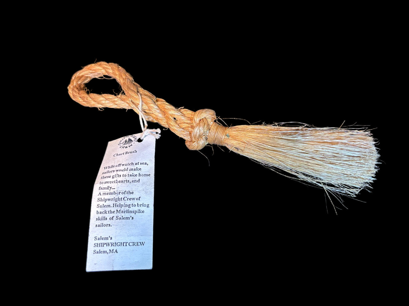 Handmade Nautical Chart Brush – Marlinspike Ropework by Shipwright Crew of Salem