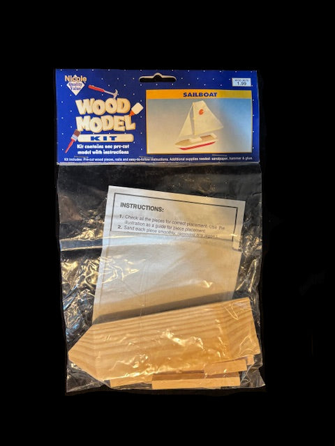 Wooden Sailboat Model Kit – Beginner Craft – Pre-Cut Wood – Kids / Classroom - Annapolis Maritime Antiques
