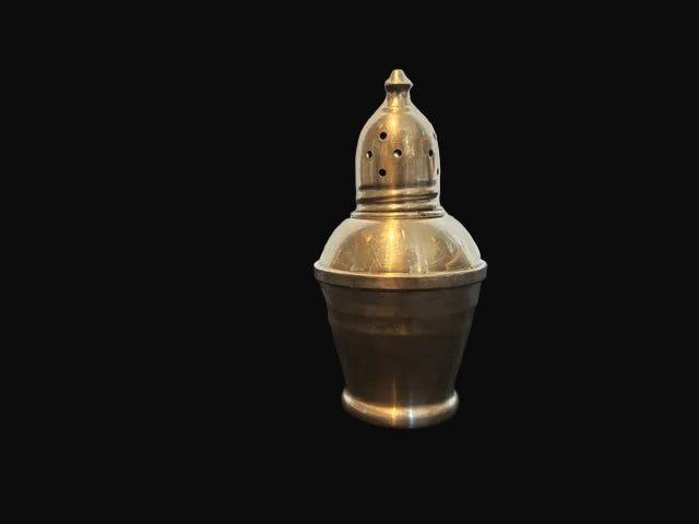 Sterling Silver Weighted Muffineer Sugar Shaker Pat Pend Tableware - Annapolis Maritime Antiques