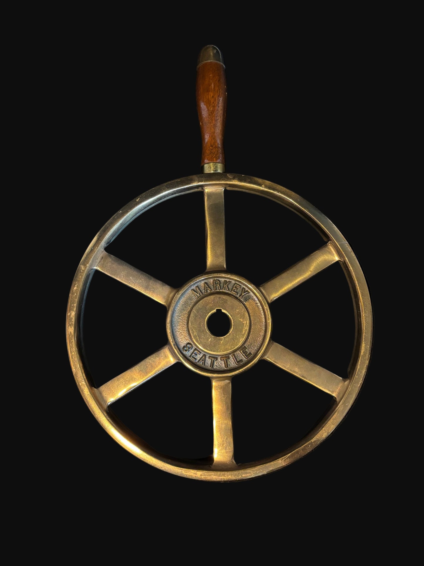 Ship Winch Wheel, Brass– Markey Seattle Nautical Marine Hardware