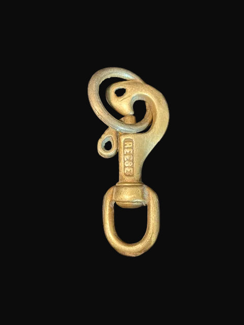 #REEBE Solid Brass Swivel Bolt Snap Hook 4 Inch Marine Hardware - Annapolis Maritime Antiques