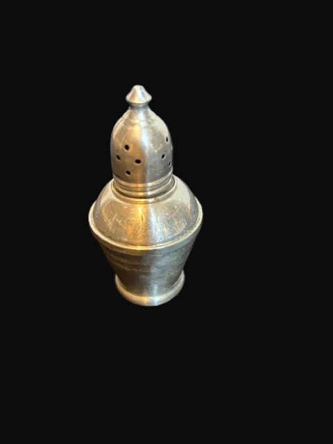 Sterling Silver Weighted Muffineer Sugar Shaker Pat Pend Tableware - Annapolis Maritime Antiques