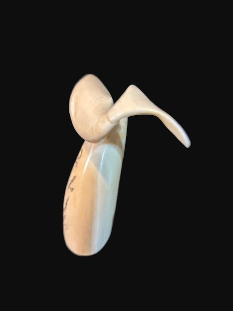 Scrimshaw-Style Whale Figurine with Anchor Design - Annapolis Maritime Antiques