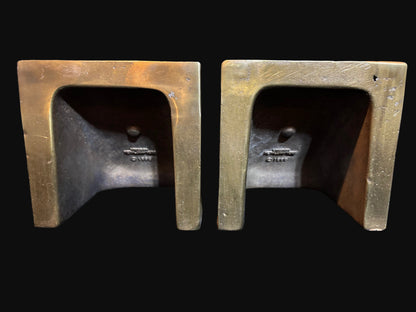 U.S. Navy Bookends – Solid Brass Military Nautical Decor (Pair, 1983)