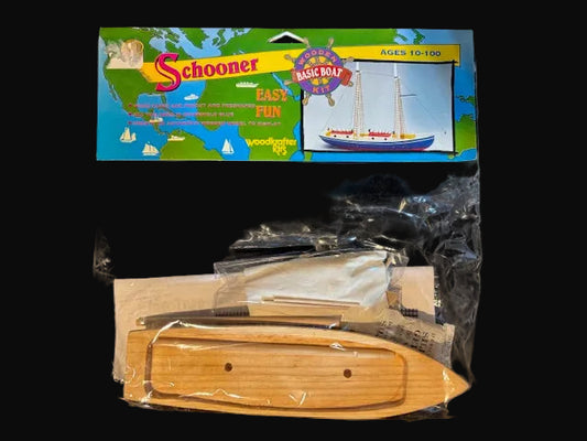 Schooner Basic Wooden Boat Kit – Easy Craft Model – Ages 10–100