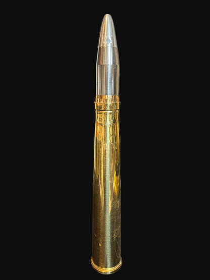 WWII U.S. Navy 40 mm Bofors Round – 1942 Mk 2 Brass Case & M725 Projectile – Inert Display