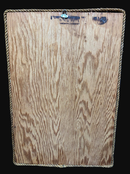 #U.S. Naval Aviation Recruitment Poster Reproduction – Wood Plaque with Rope Trim