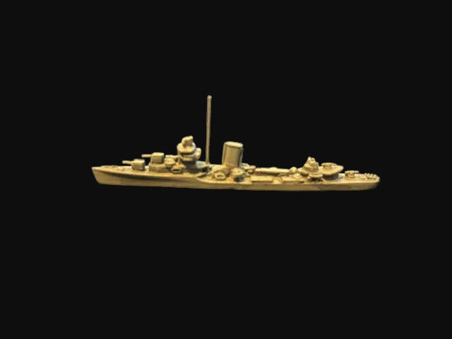 Cast Metal Naval Warship Miniature Destroyer Model
