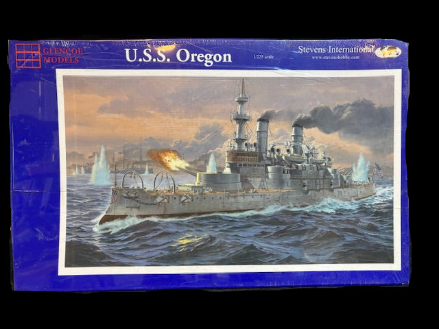 Glencoe Models 1:225 USS Oregon Battleship Plastic Model Kit – Limited Edition