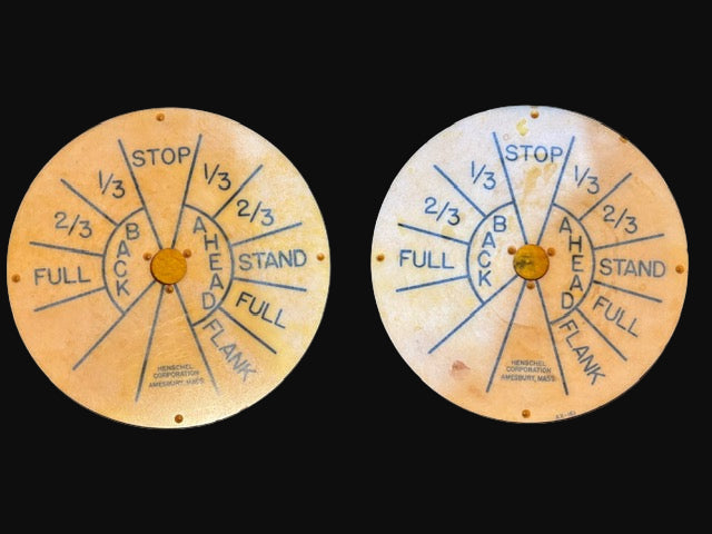 #Engine Order Telegraph Dial Faceplates – Naval Ship Controls (Pair)