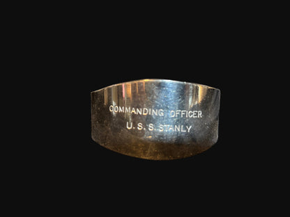 WWII U.S. Navy Napkin Ring – Commanding Officer, U.S.S. Stanly (DD-478)